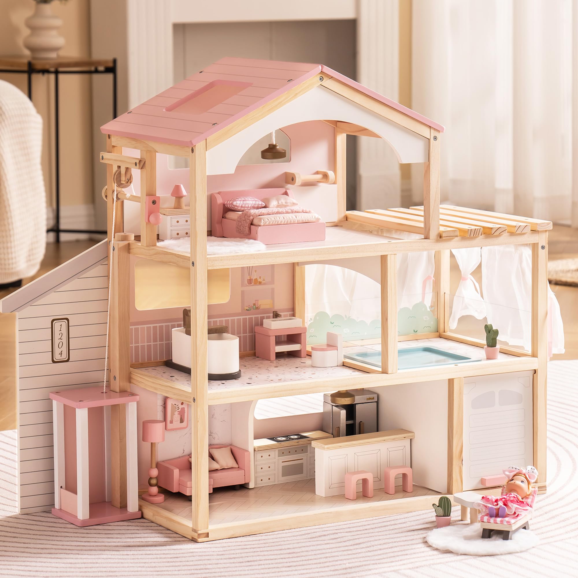 Elevator Wooden Dollhouse