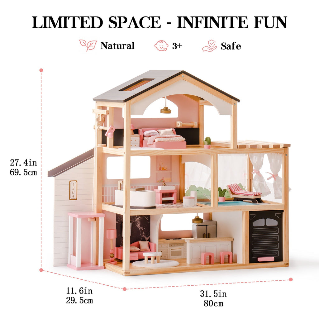 Elevator Wooden Dollhouse