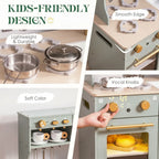 Green Wooden Play Kitchen