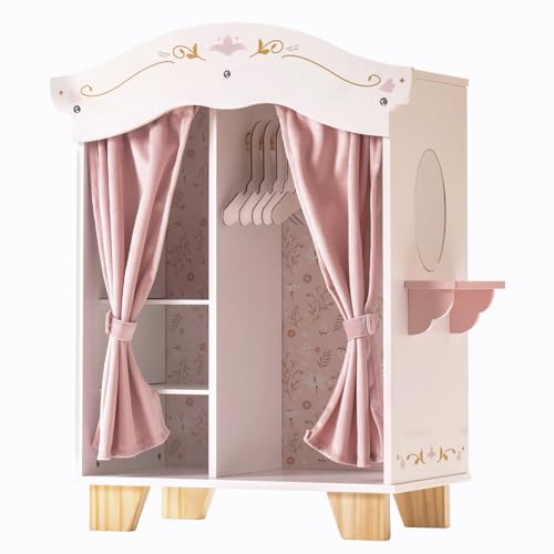 Wooden Doll Wardrobe