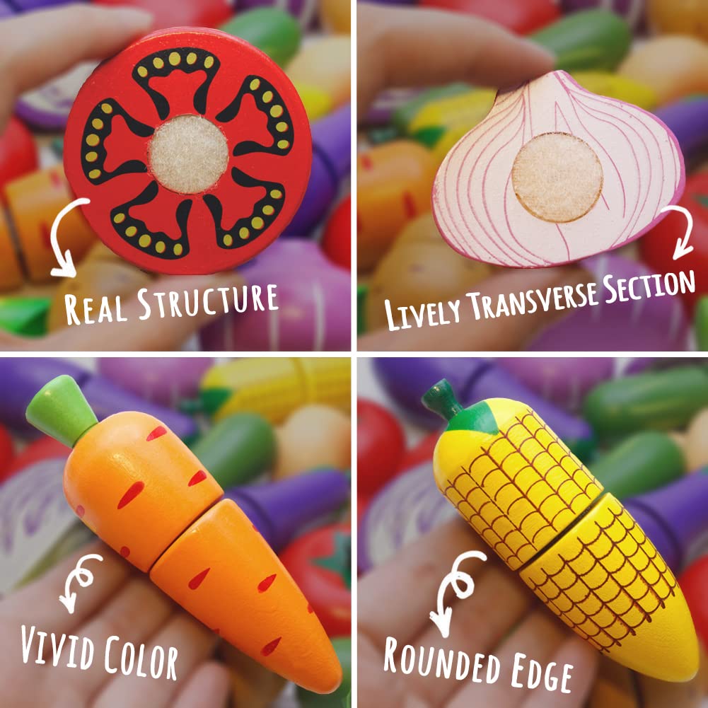 Wooden Cutting Food Set