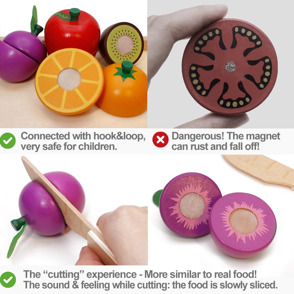 Wooden Cutting Food Set