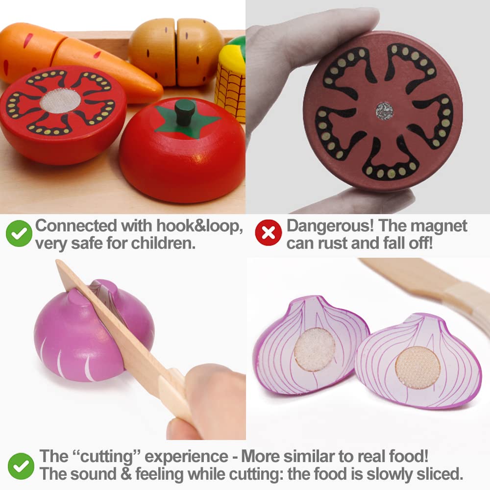 Wooden Cutting Food Set