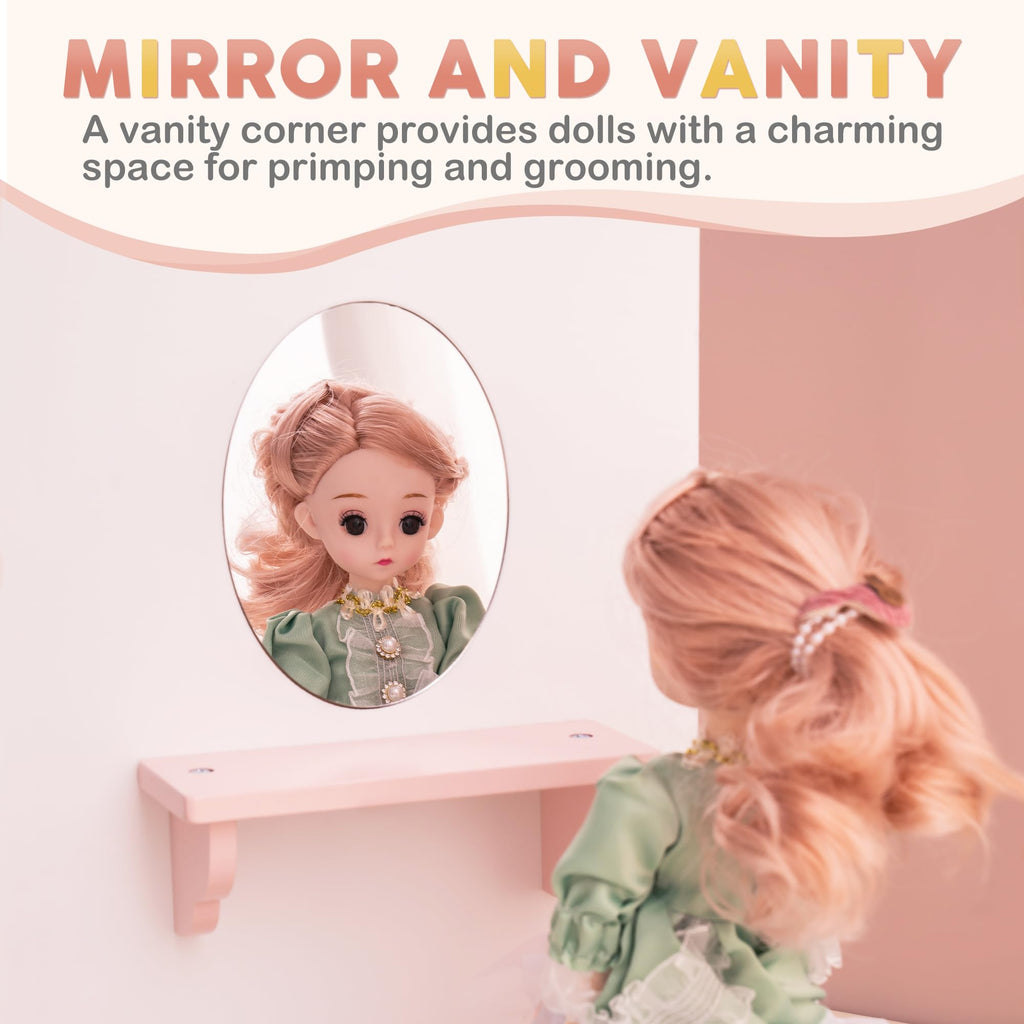 Wooden Doll Wardrobe