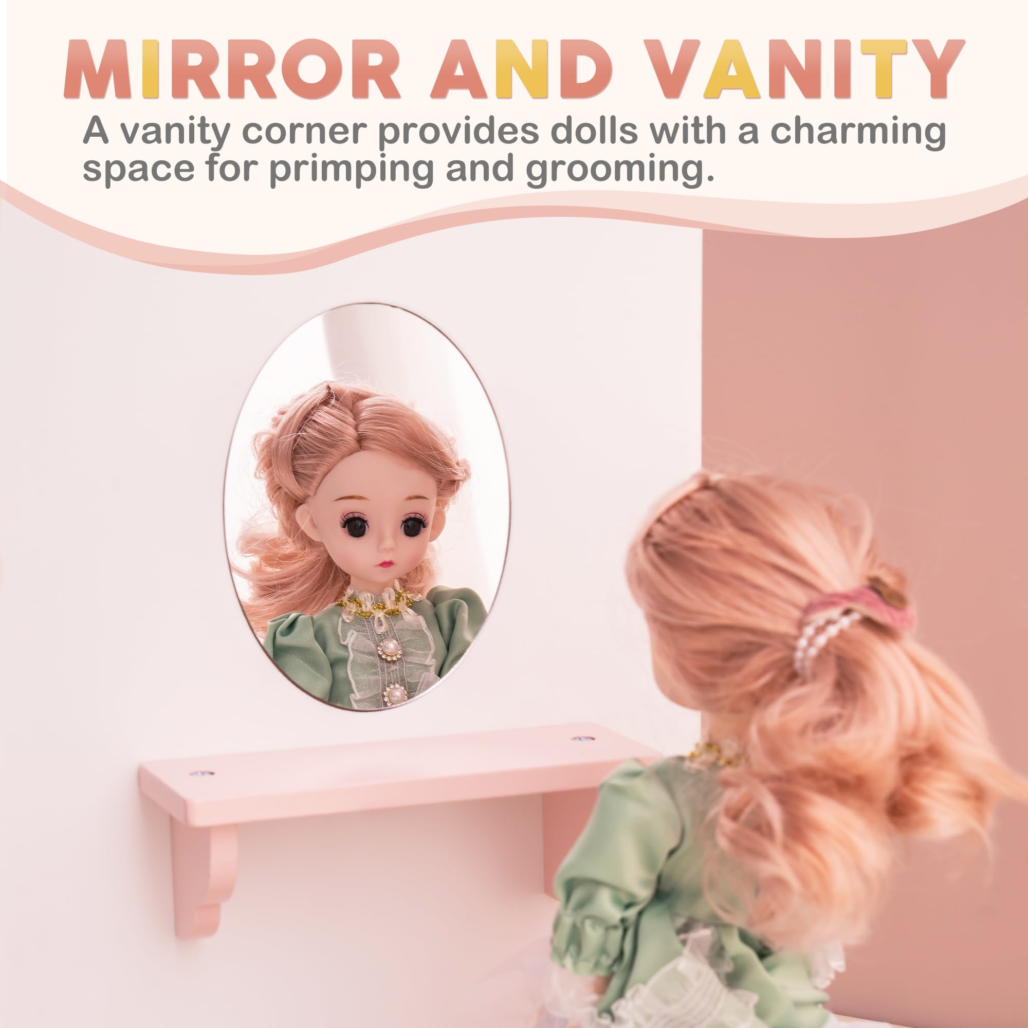 Wooden Doll Wardrobe