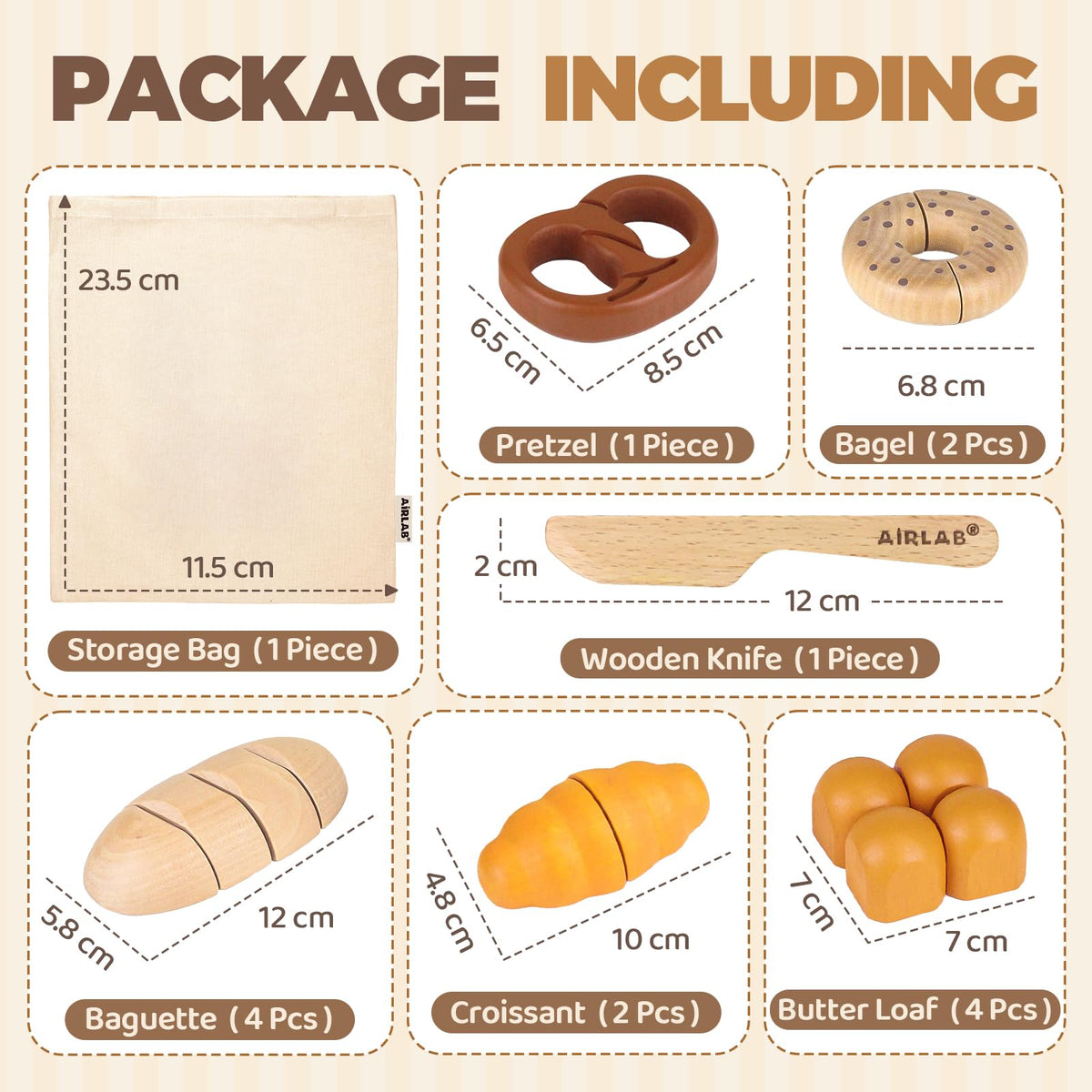 Wooden Cutting Food Set