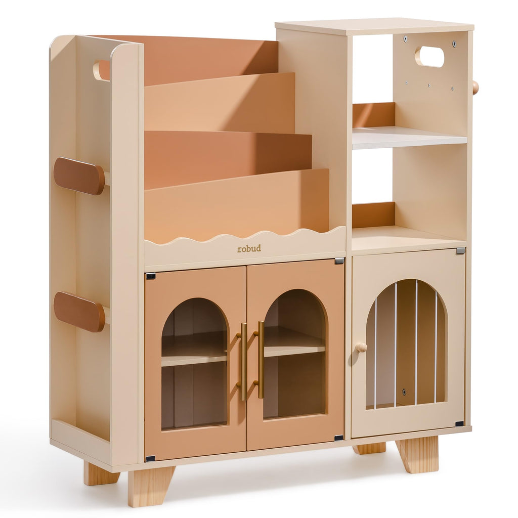 Wooden Toy Bookshelf