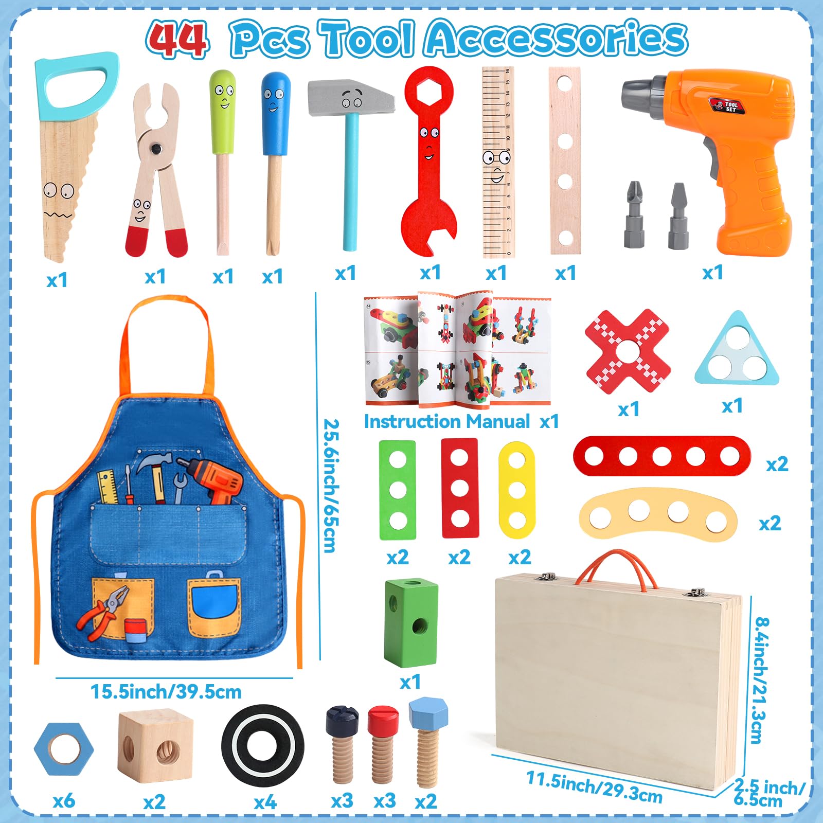 Wooden Drill Tool Set
