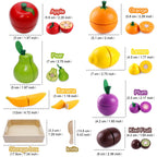 Wooden Cutting Food Set