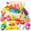 Wooden Cutting Food Set
