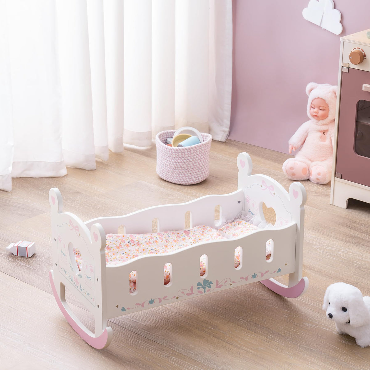 Wooden Doll Wardrobe