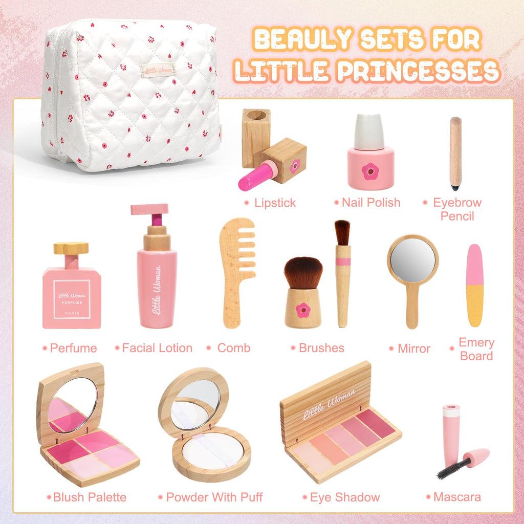 Wooden Makeup Set