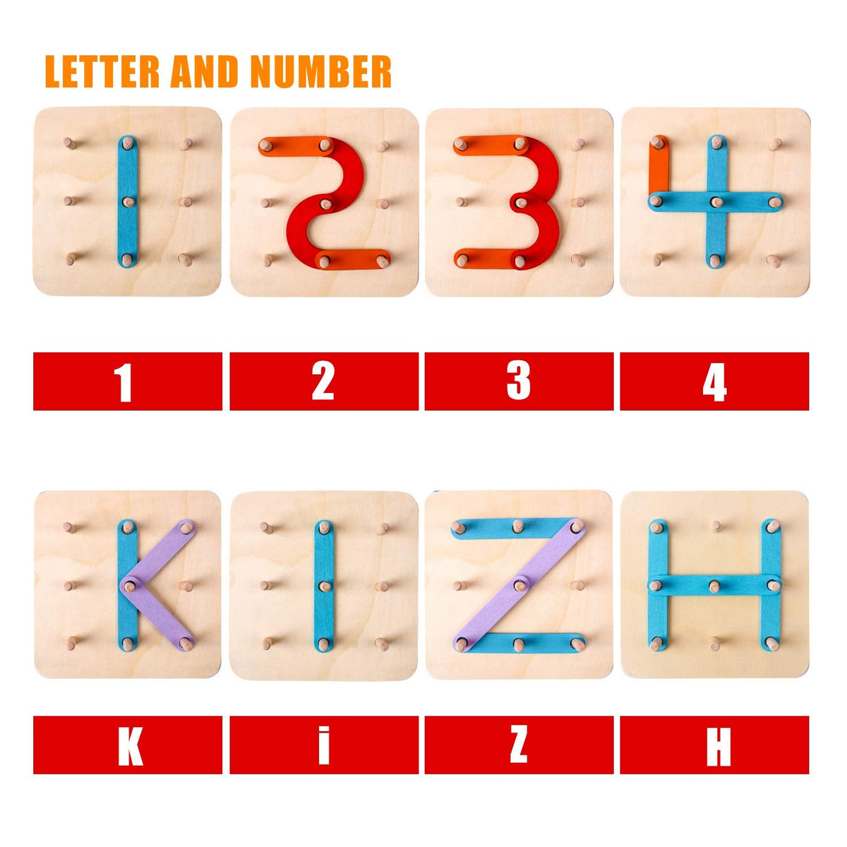 Letter Number Pegboard