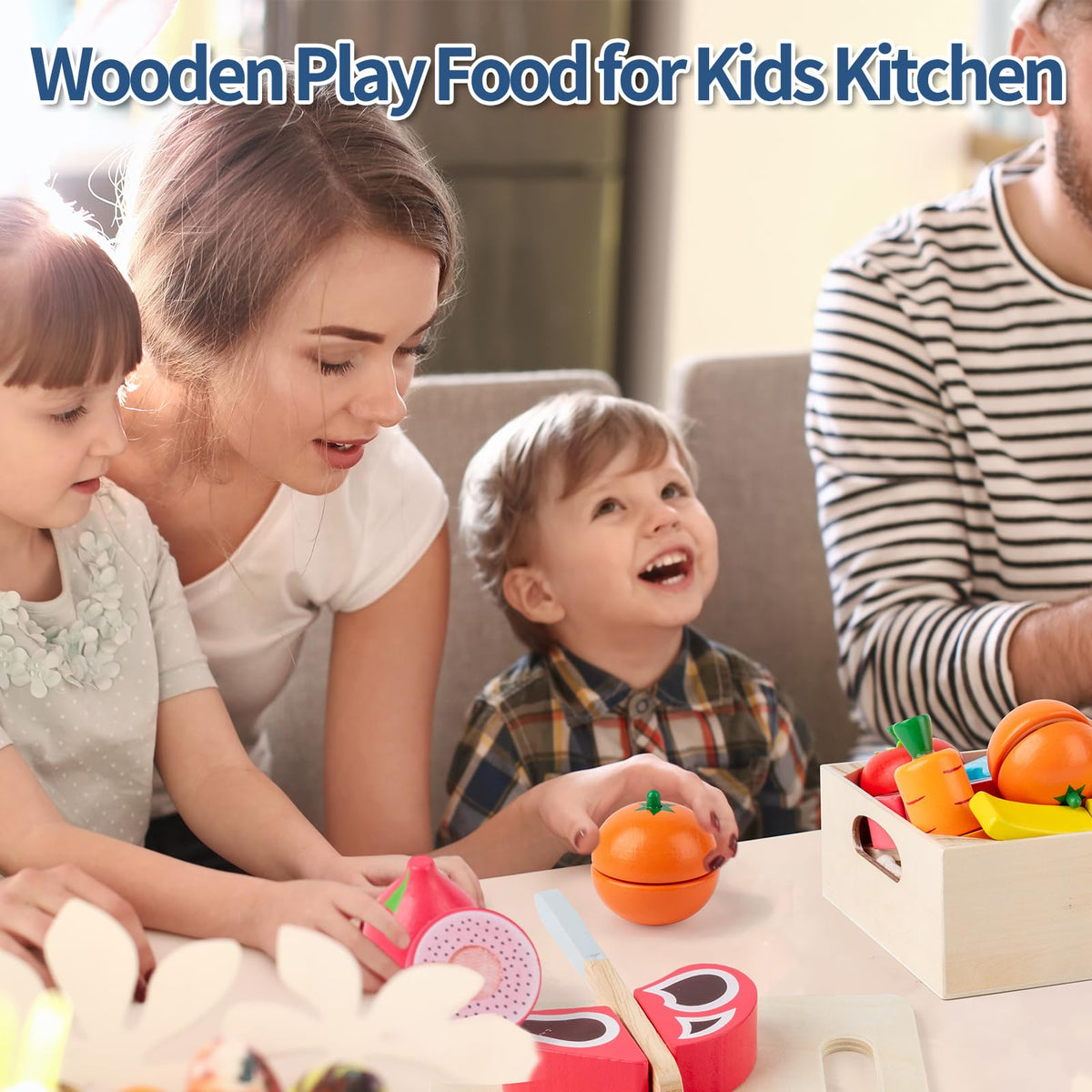 Wooden Cutting Food Set