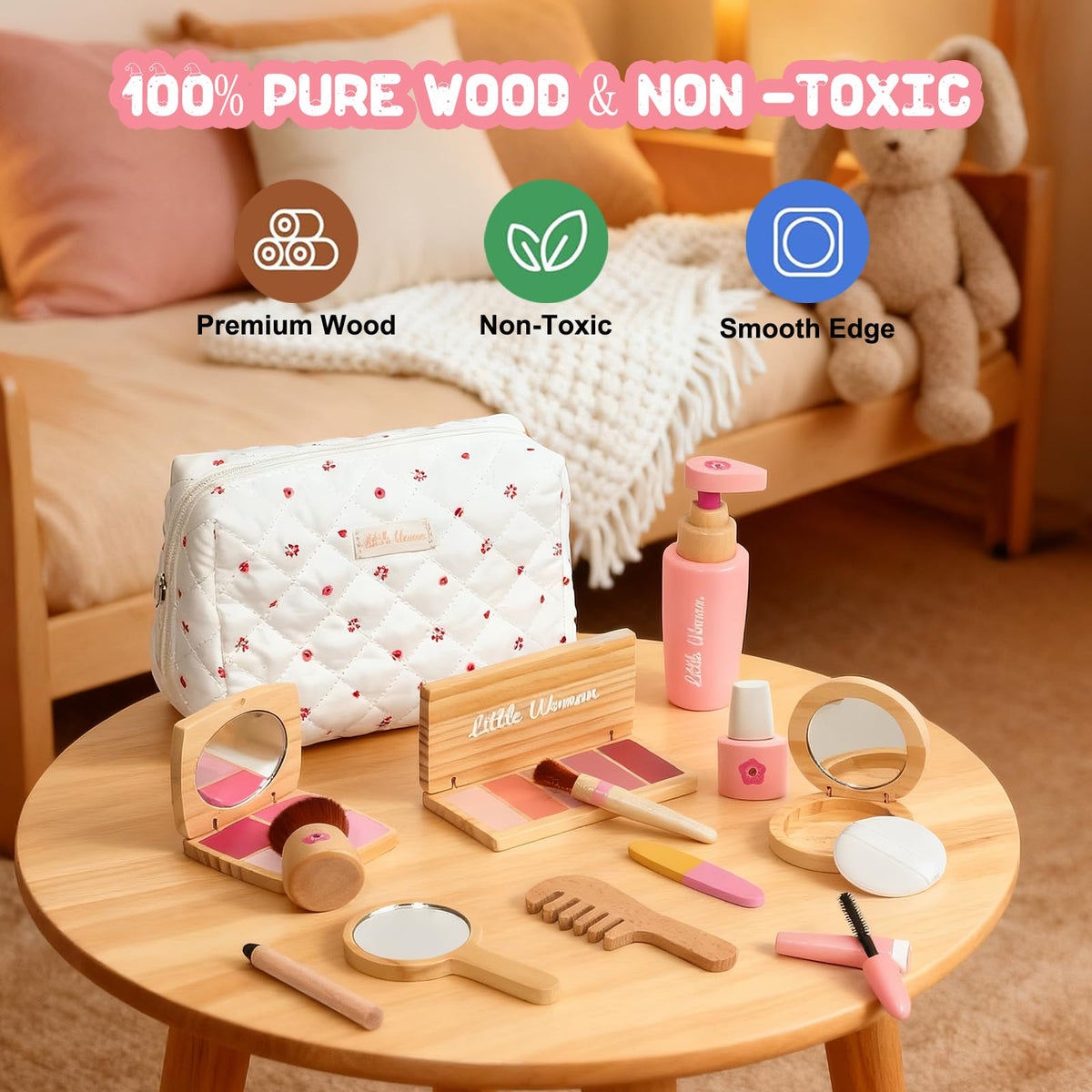 Wooden Makeup Set