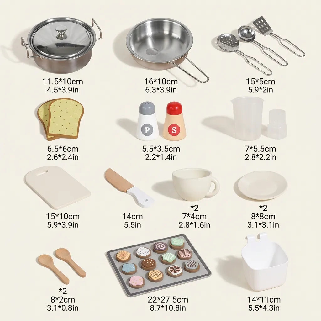 Wooden Play Food Set