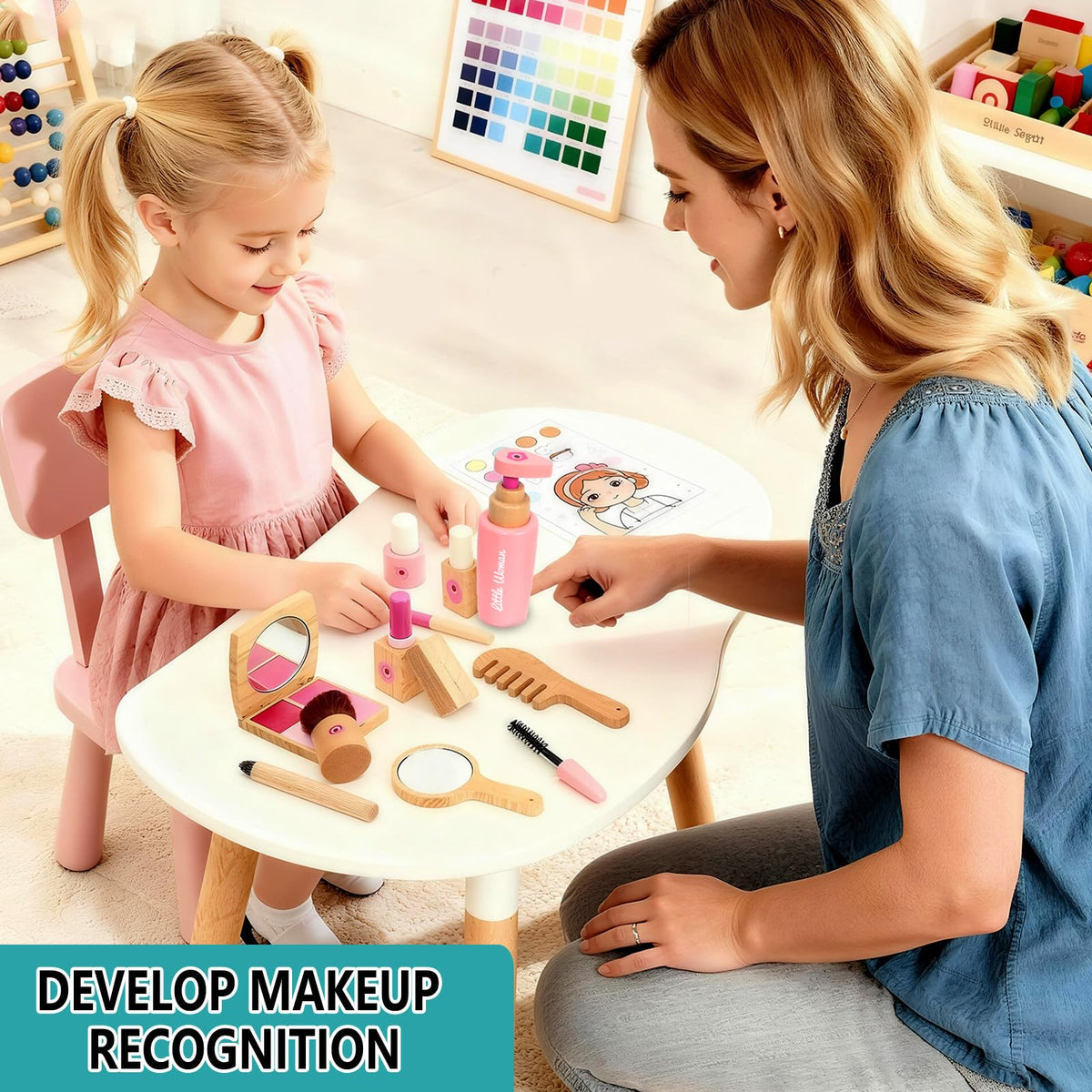 Wooden Makeup Set