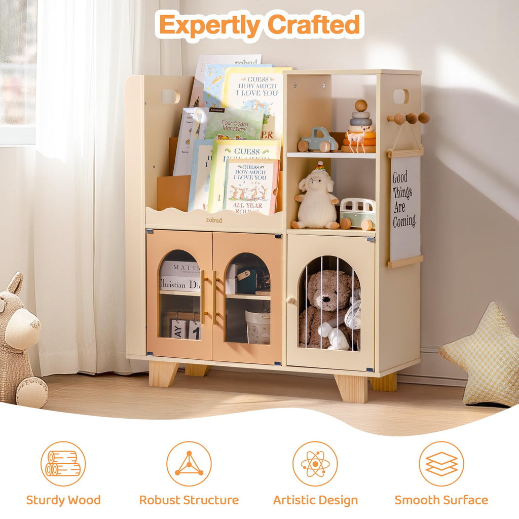 Wooden Toy Bookshelf