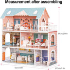 3-Story Wooden Dollhouse