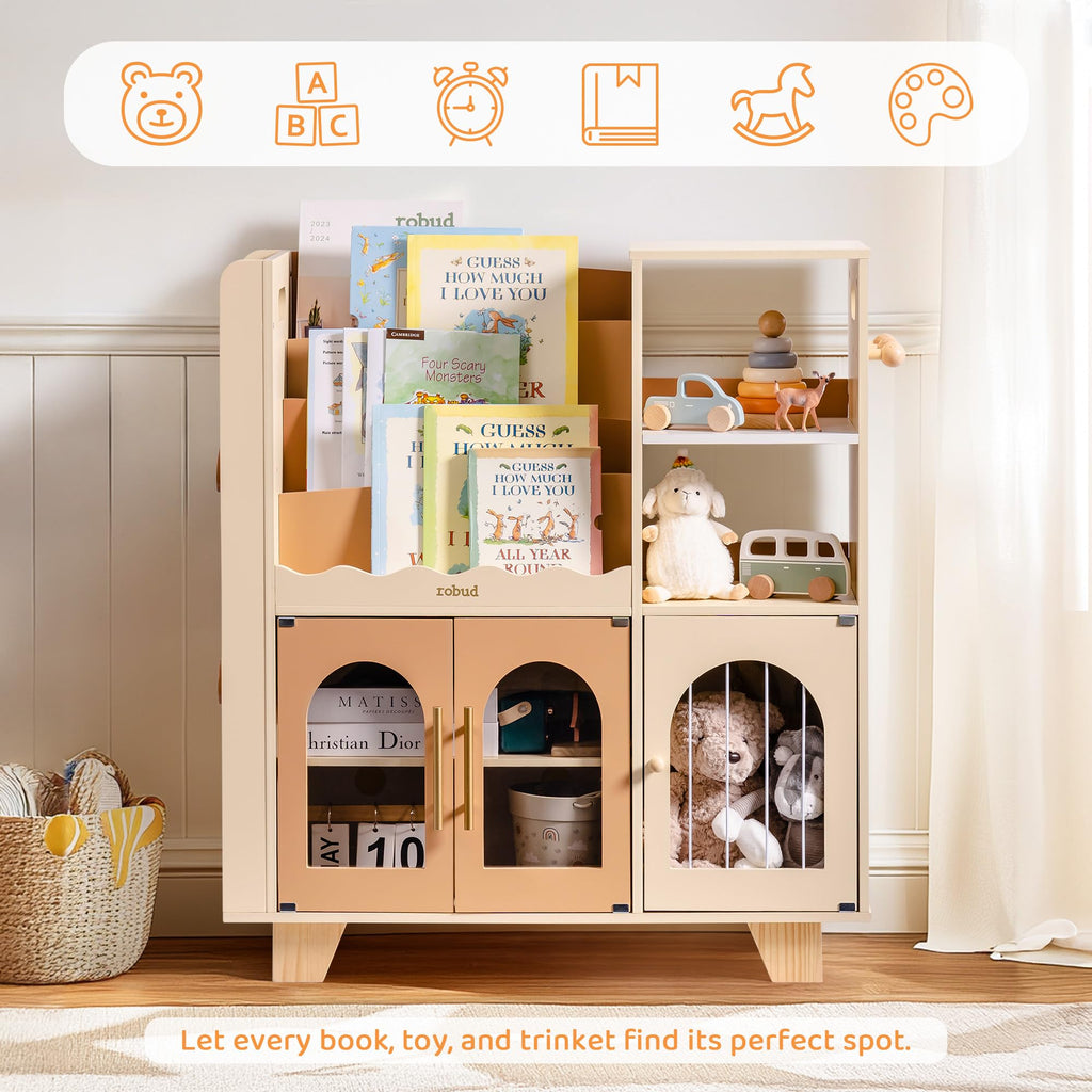 Wooden Toy Bookshelf
