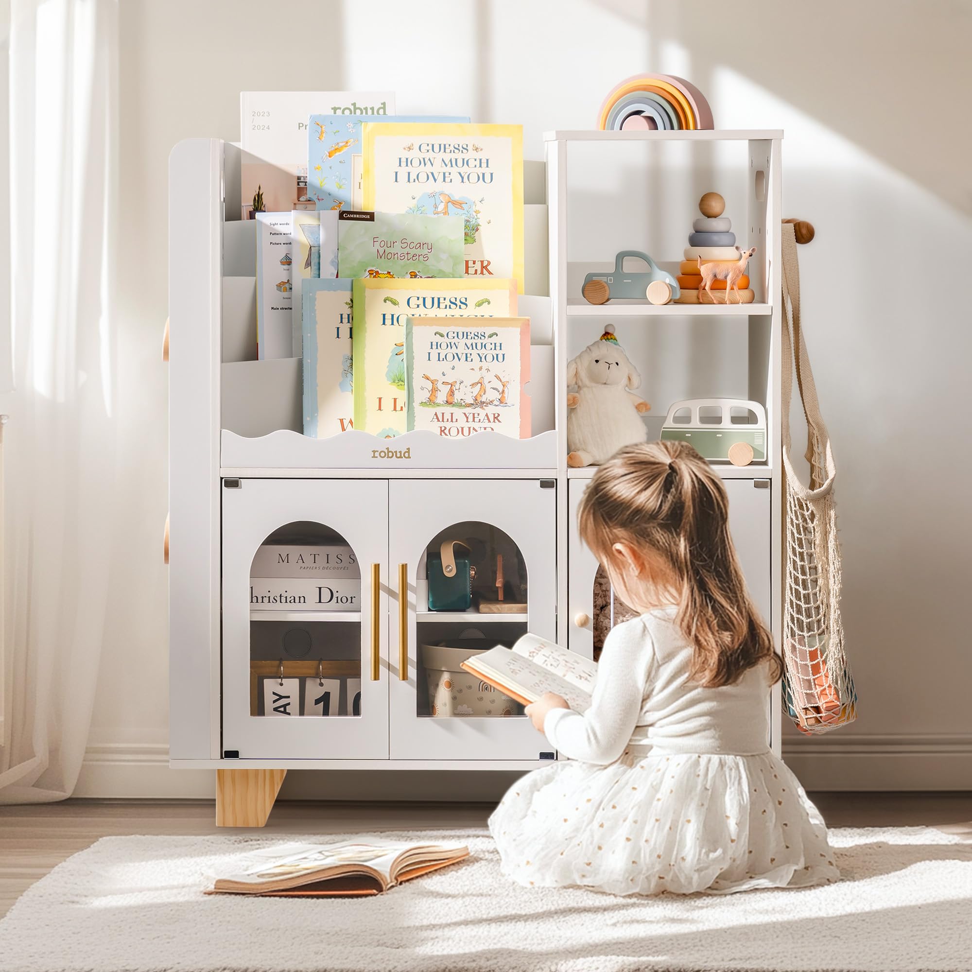 Wooden Toy Bookshelf