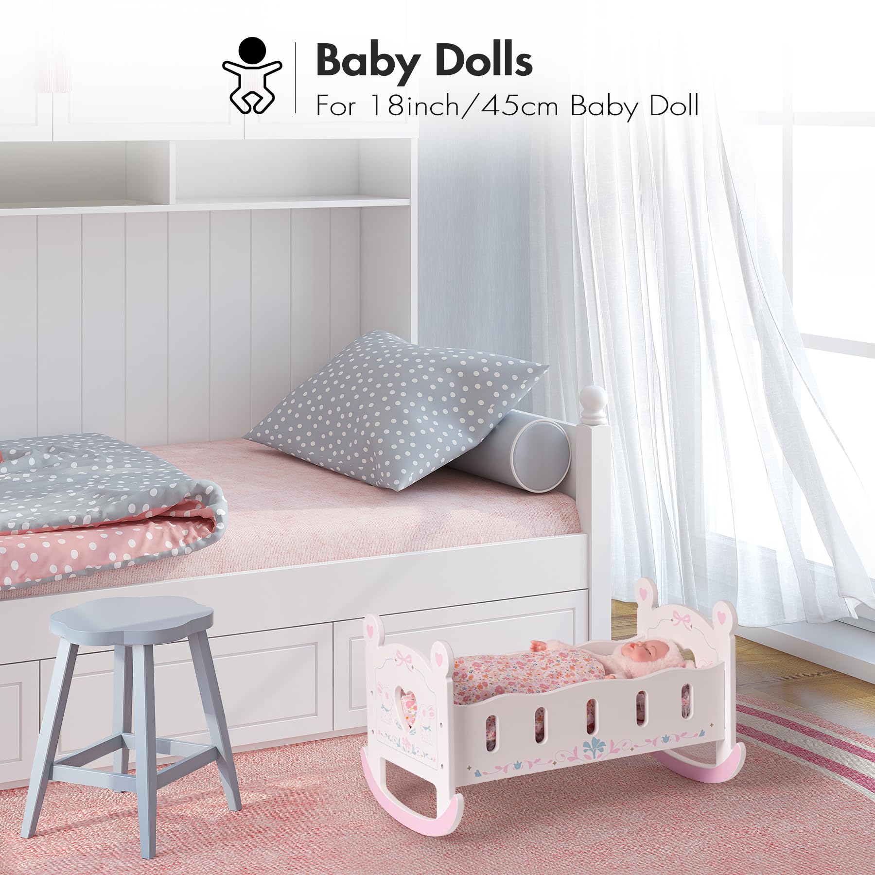 Wooden Doll Wardrobe