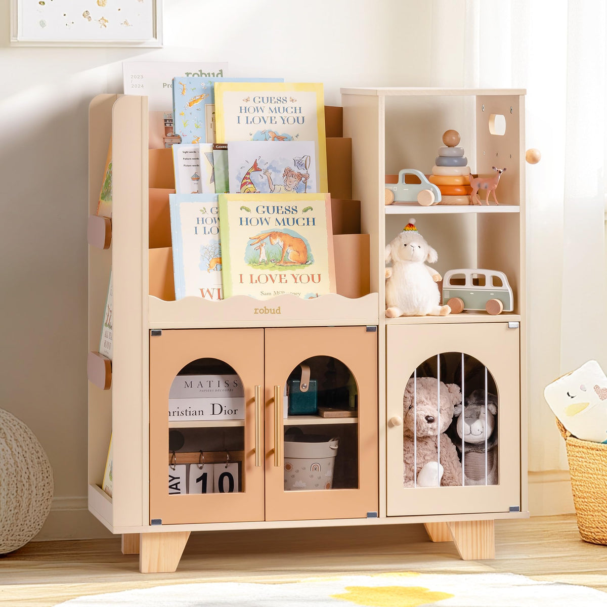 Wooden Toy Bookshelf