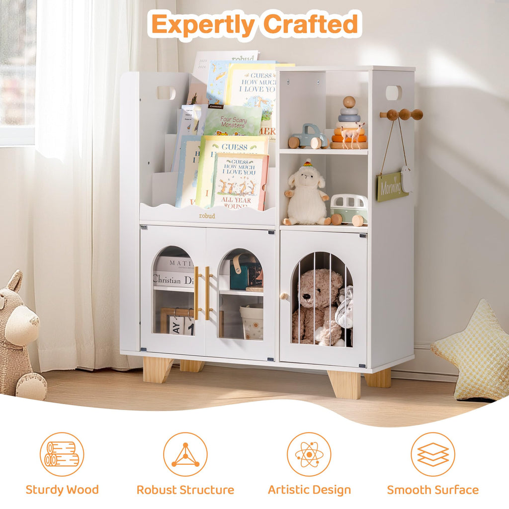 Wooden Toy Bookshelf