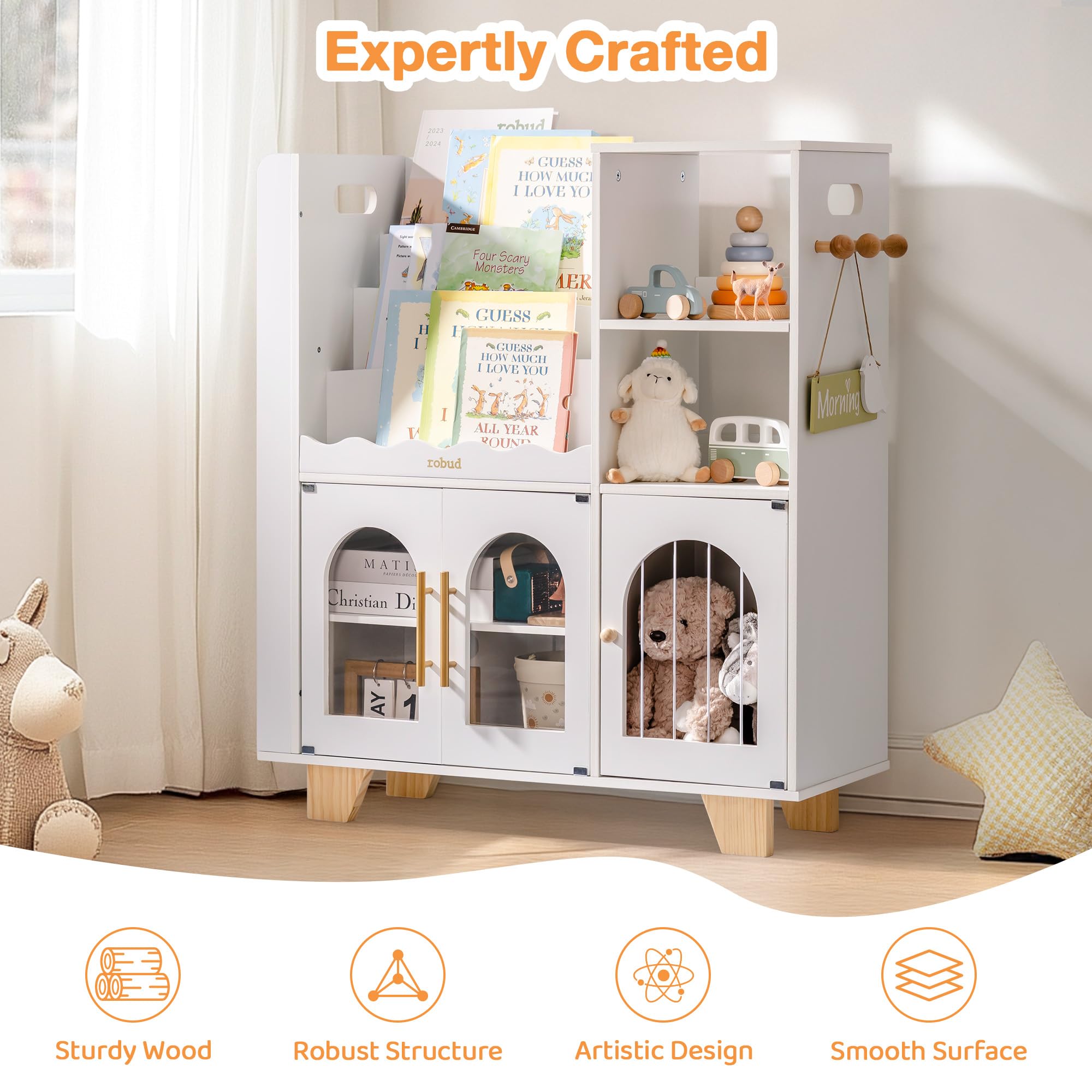 Wooden Toy Bookshelf