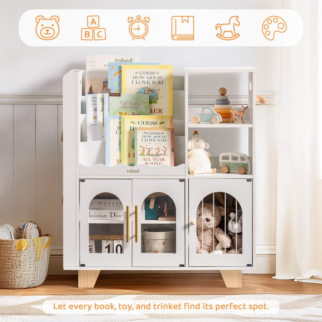 Wooden Toy Bookshelf