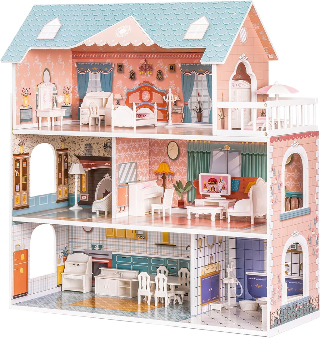 3-Story Wooden Dollhouse