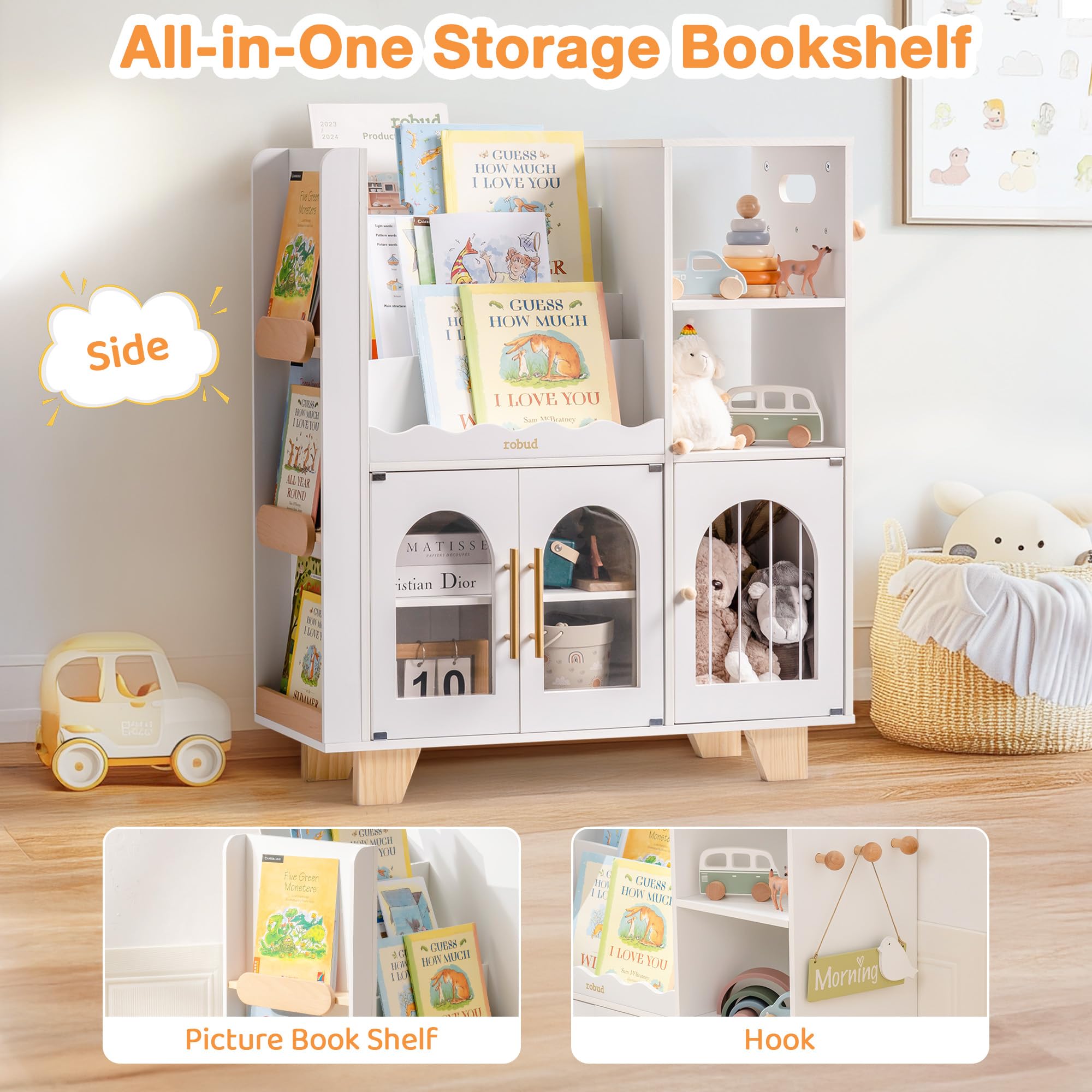 Wooden Toy Bookshelf