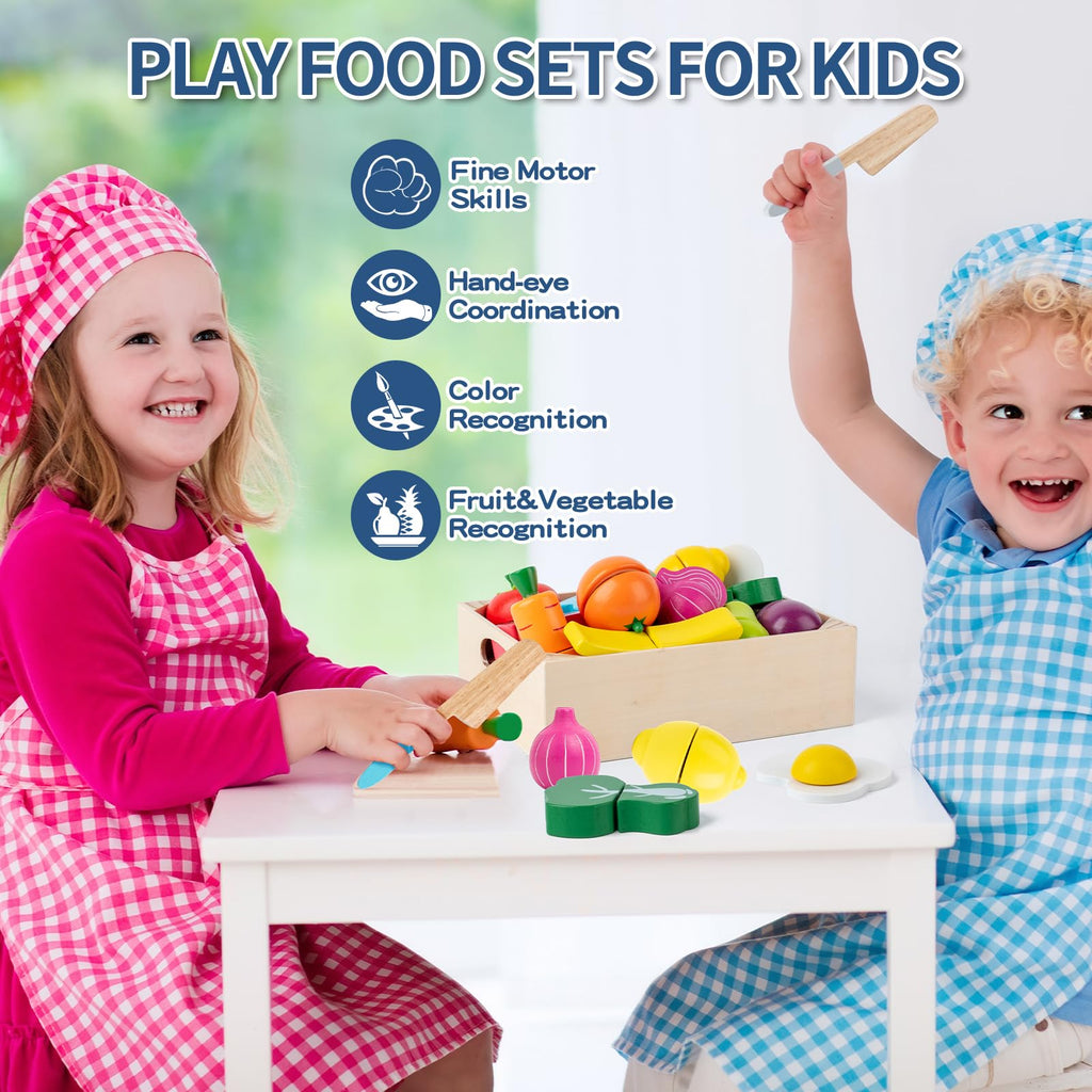 Wooden Cutting Food Set