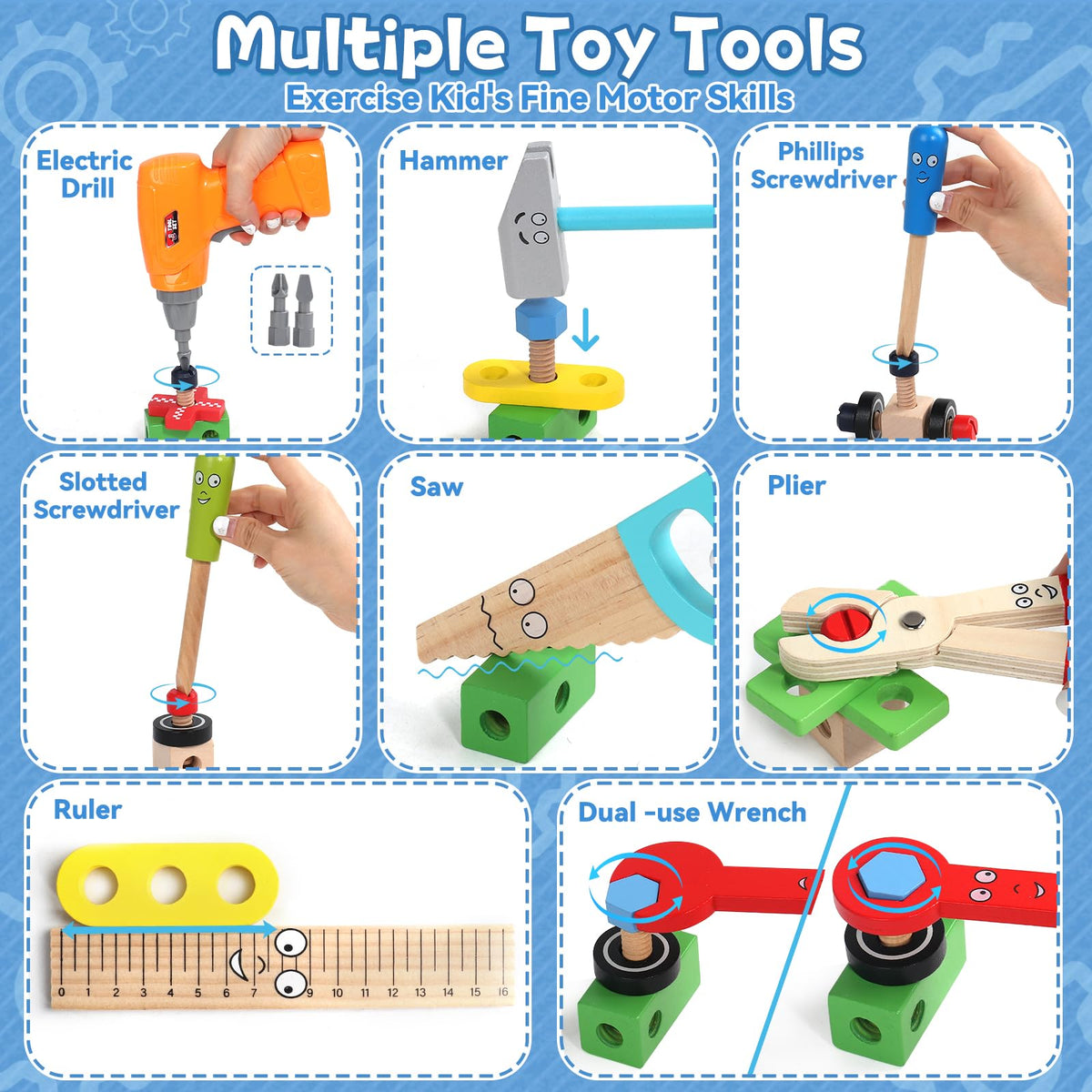Wooden Drill Tool Set