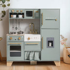 Green Wooden Play Kitchen