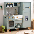 Green Wooden Play Kitchen