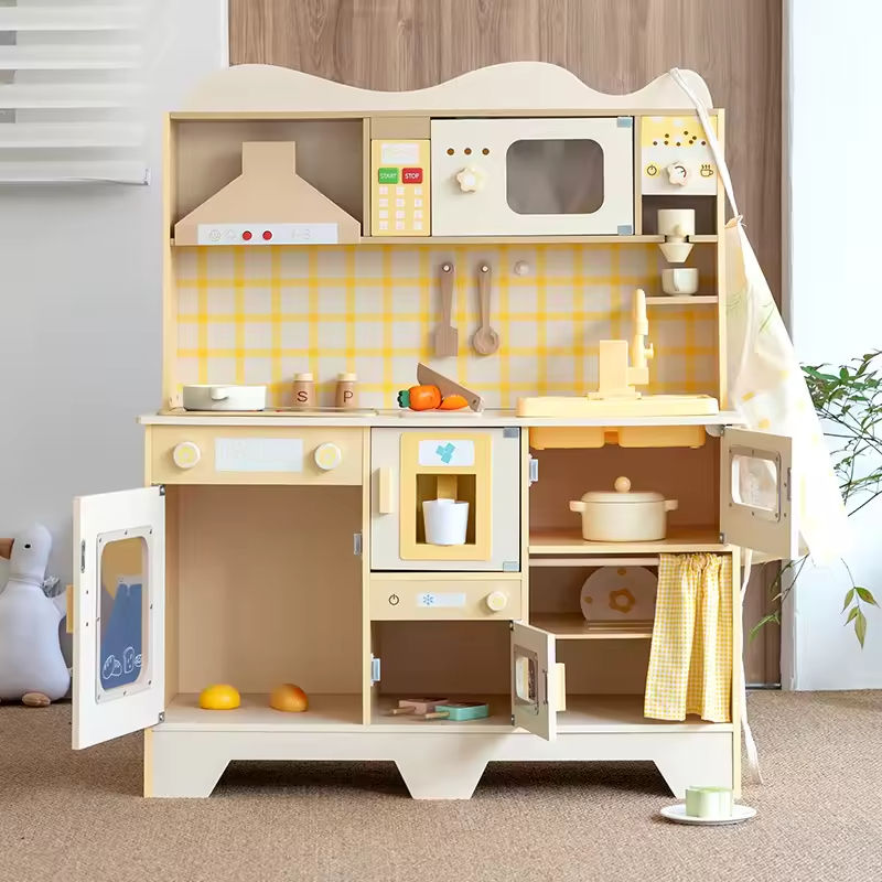 Cream Wooden Play Kitchen