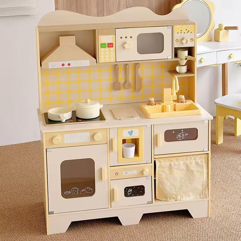 Cream Wooden Play Kitchen
