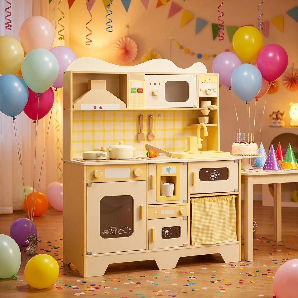 Cream Wooden Play Kitchen