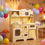 Cream Wooden Play Kitchen