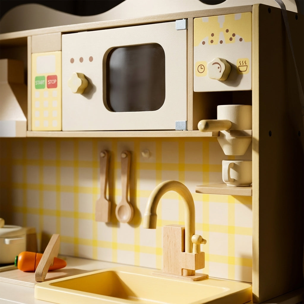 Cream Wooden Play Kitchen