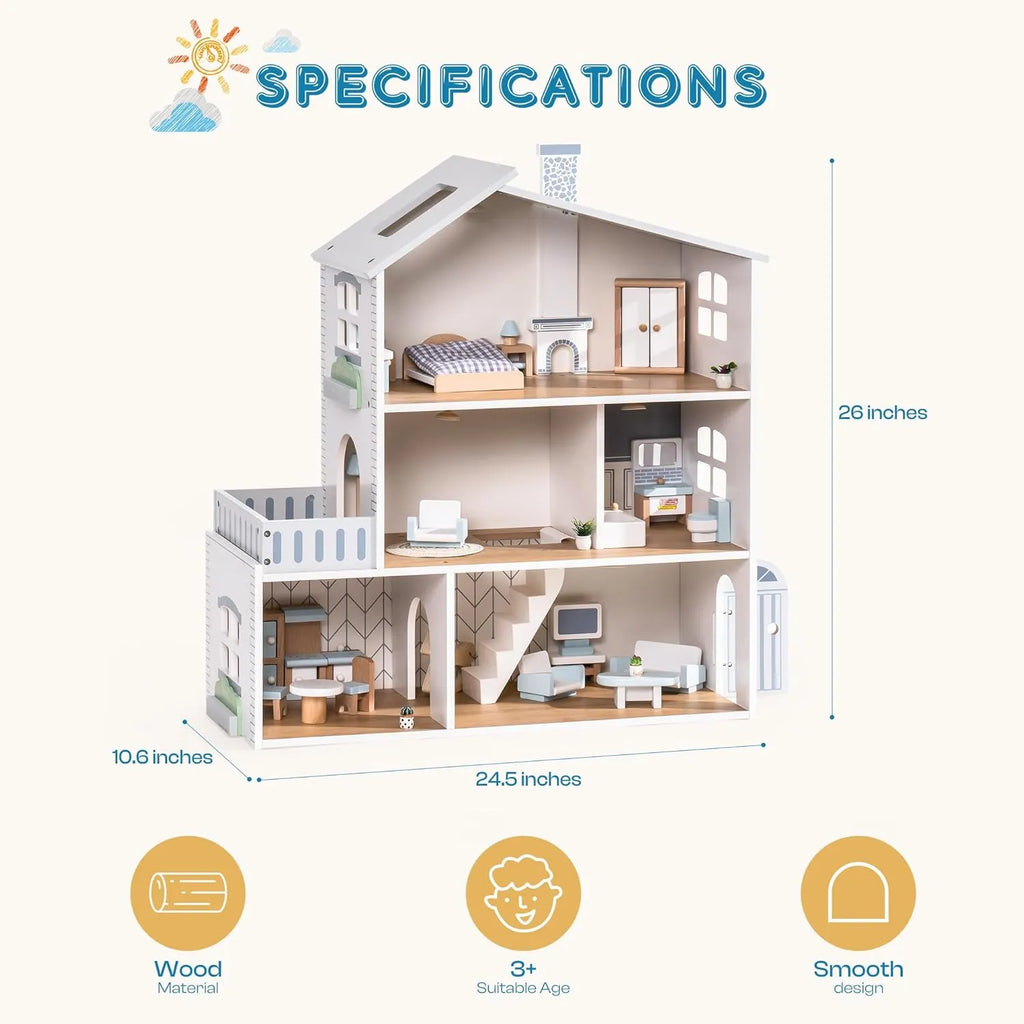 Nordic Wooden Dollhouse