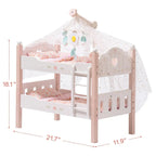 Pink Wooden Doll Crib