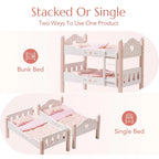 Pink Wooden Doll Crib