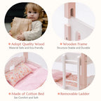 Pink Wooden Doll Crib