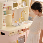 Pink Wooden Play Kitchen