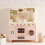 Pink Wooden Play Kitchen