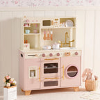 Pink Wooden Play Kitchen