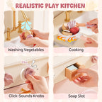 Pink Wooden Play Kitchen