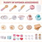Pink Wooden Play Kitchen